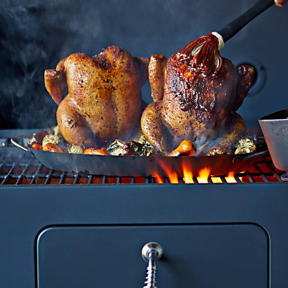 TwoinOne Vertical Chicken Roasting Pan Williams Sonoma
