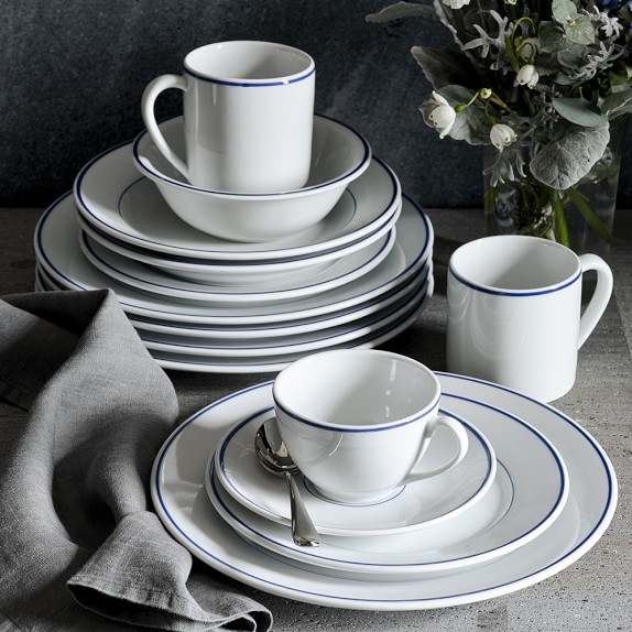 Apilco Tradition BlueBanded Porcelain Dinnerware Sets Williams Sonoma
