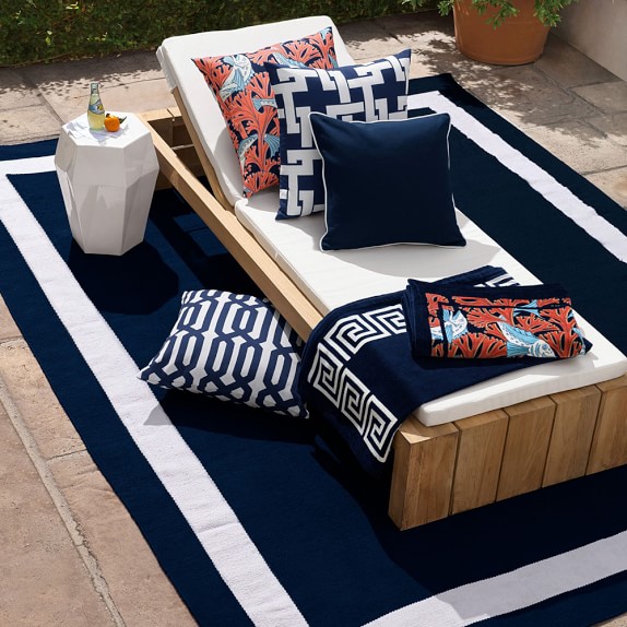 Larnaca Outdoor Teak Chaise Williams Sonoma