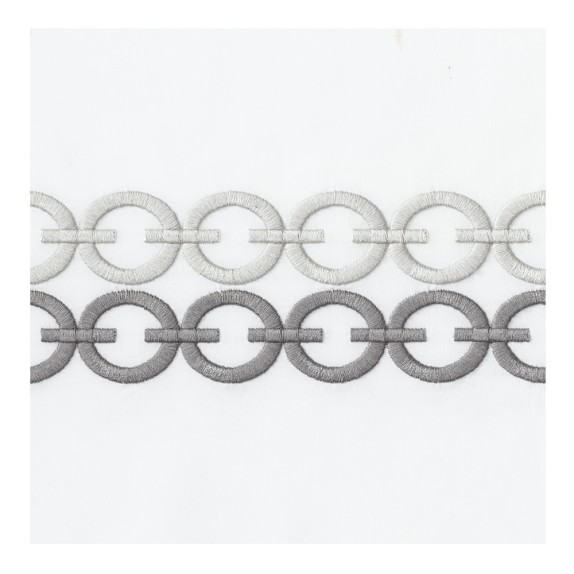 Chain Link Embroidered Duvet Cover & Shams Williams Sonoma