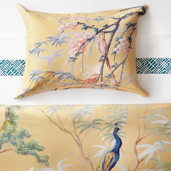 Painted Peacock Duvet Cover & Shams Williams Sonoma