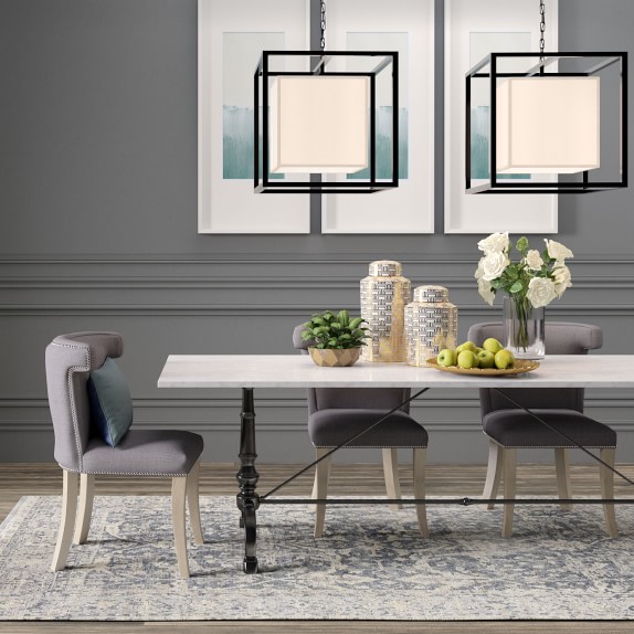La Coupole Rectangular Iron Bistro Table With Marble Top Williams Scroll To Previous Item