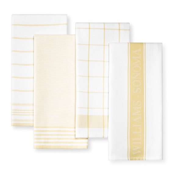 Williams Sonoma MultiPack Kitchen Towels Jojoba Yellow Williams Sonoma