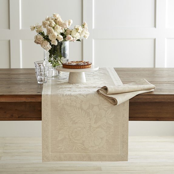 Vintage Floral Jacquard Table Runner Williams Sonoma
