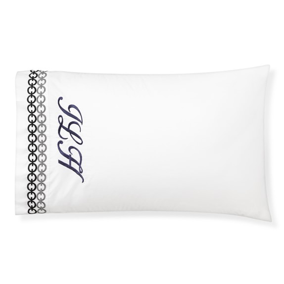 Chain Link Embroidered Duvet Cover & Shams Williams Sonoma