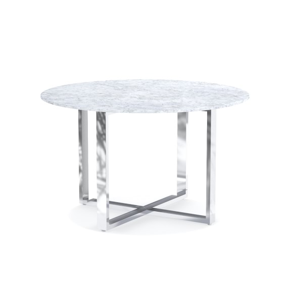 Mercer Round Dining Table With Carrara Marble Top