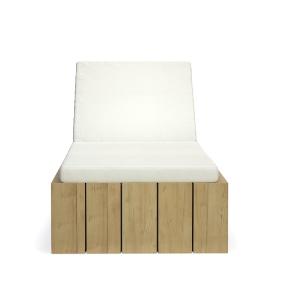 Larnaca Outdoor Teak Chaise Williams Sonoma