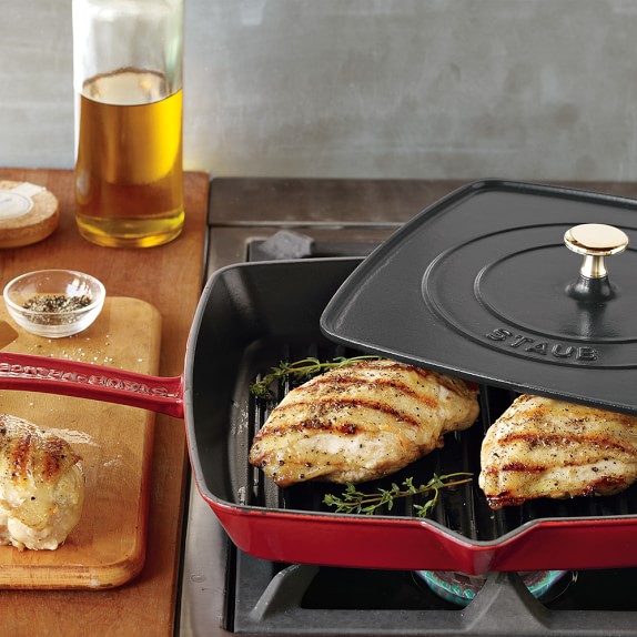 Staub CastIron Grill Press Williams Sonoma