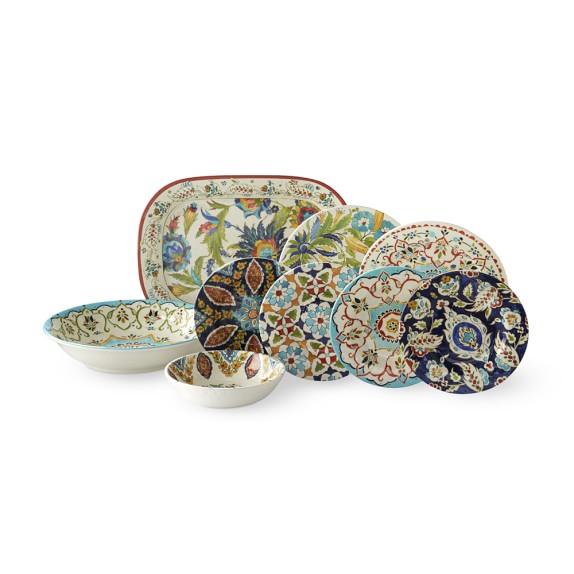 Iznik Tile Outdoor Melamine Dinnerware Collection Williams Sonoma