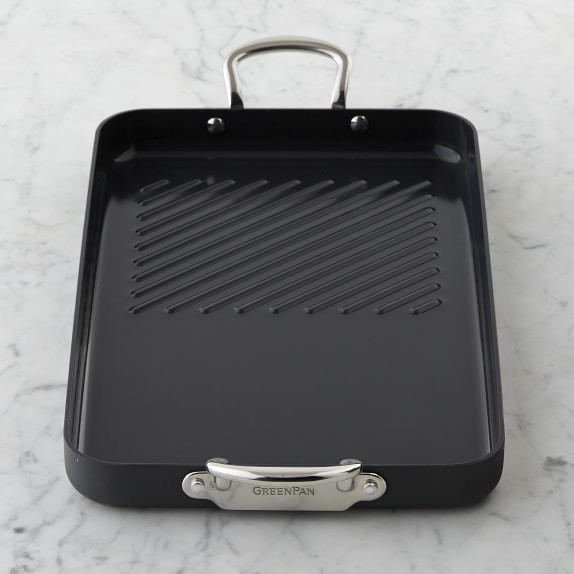 GreenPan™ Black Ceramic Nonstick Double Burner Grill/Griddle Williams Sonoma