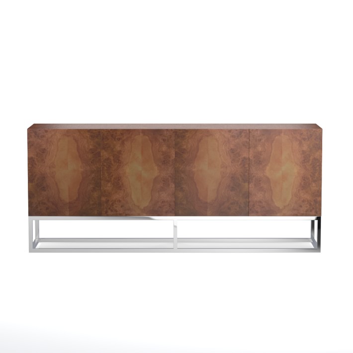 Wythe Burl Wood Double Console Williams Sonoma