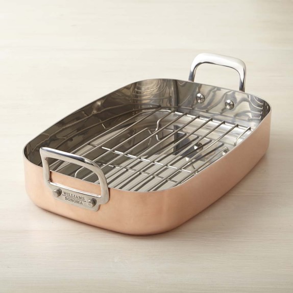 Williams Sonoma Professional Copper Roasting Pan with Rack Williams