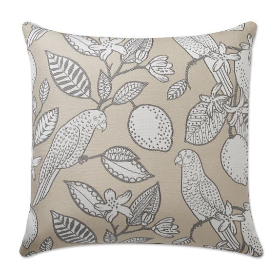 Outdoor Jacquard Naive Bird Pillow, 22