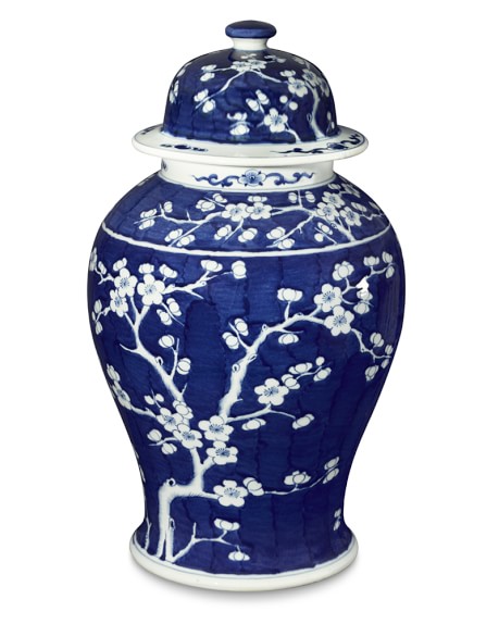 Cherry Blossom Lidded Ginger Jar, Large
