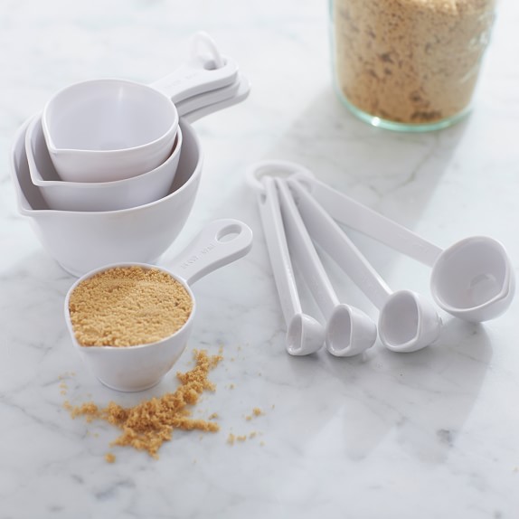 Williams Sonoma Melamine Measuring Cups & Spoon Set, White