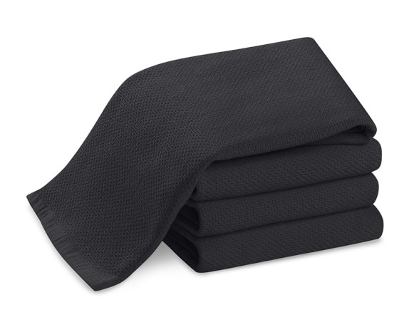 All Purpose Pantry Towels, Set of 4, Black