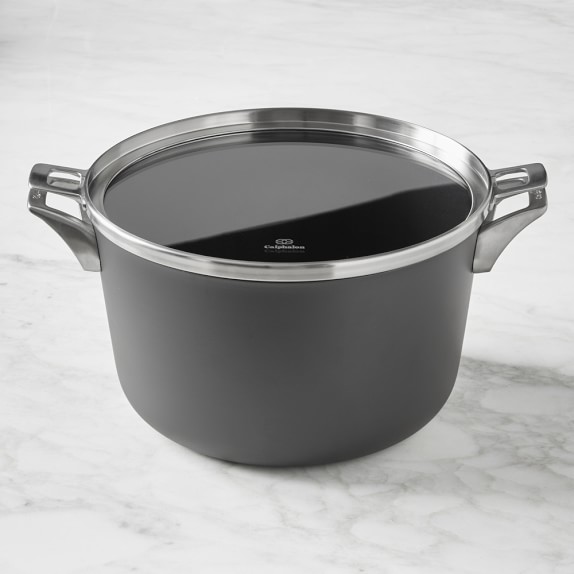 Calphalon Premier Space Saving Hard Anodized Nonstick Stock Pot with Cover, 12-Qt.