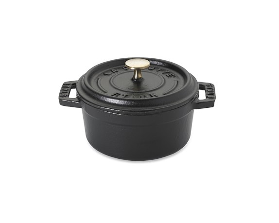 Staub Cast-Iron Mini Cocotte, Matte Black, 1/4-Qt.