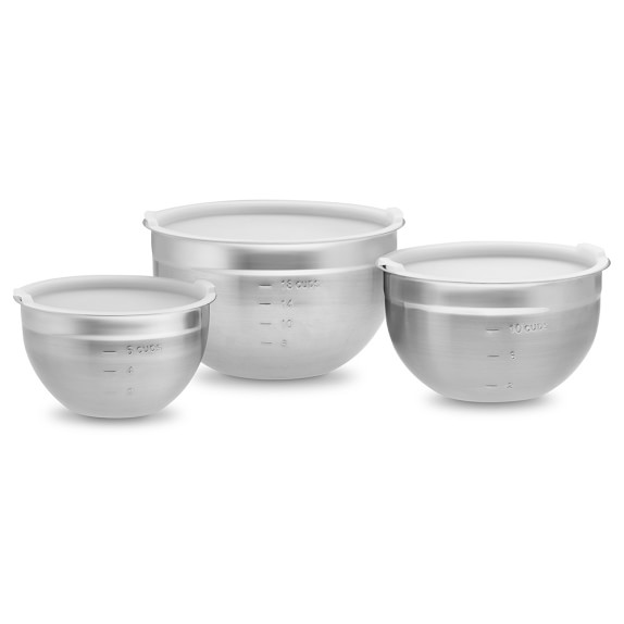 Stainless Steel Mixing Bowls with Lids, Set of 3