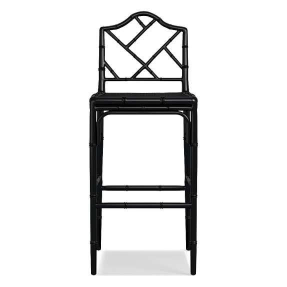Chippendale Bar Stool Frame, Black