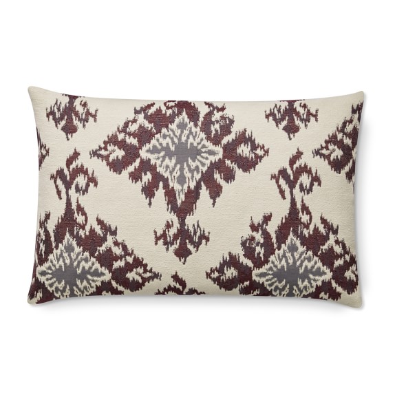 Tiana Medallion Ikat Jacquard Lumbar Pillow Cover, 14
