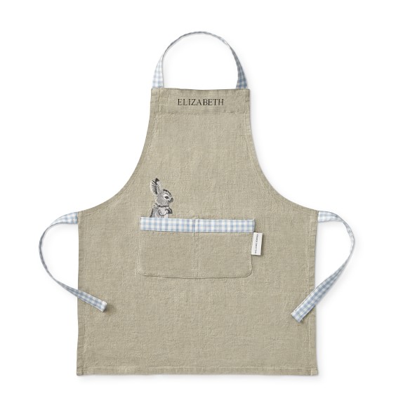 Embroidered Bunny Kids Apron