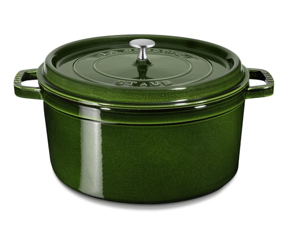 Staub Cast-Iron Round Cocotte, 9-Qt., Basil
