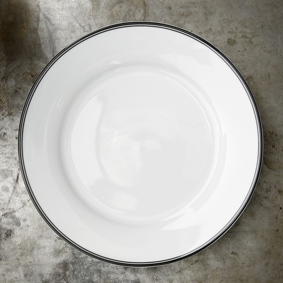 Williams Sonoma Open Kitchen Bistro Dinner Plate, Each, Black
