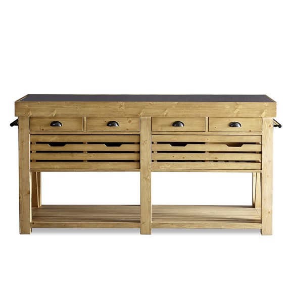 Cooper Kitchen Island, Double, Vintage Spruce