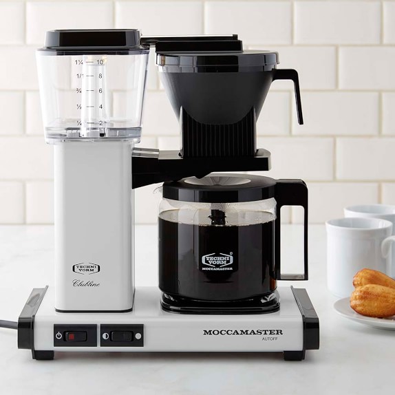 Technivorm Moccamaster Coffee Maker with Glass Carafe, Metallic White