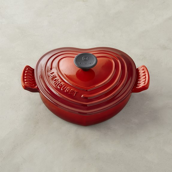 Le Creuset Cast-Iron Heart-Shaped Dutch Oven, Red, 1-Qt.