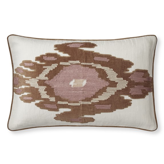 Istanbul Ikat Velvet Applique Pillow Cover, 14