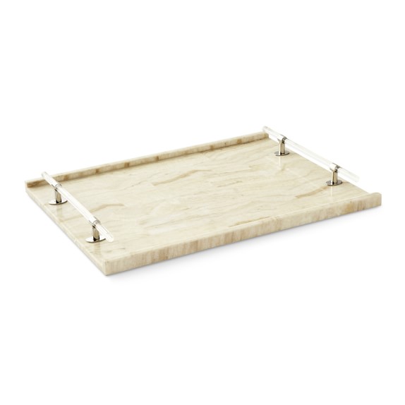 Stone and Polished Nickel Tray