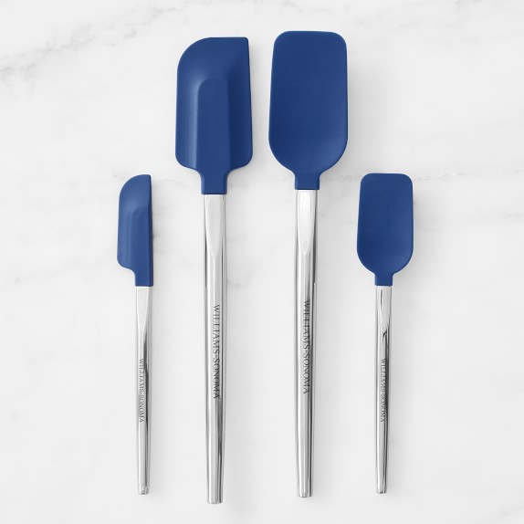 Williams Sonoma Silicone Mini Spatula & Spoonula with Stainless-Steel Handle, Navy
