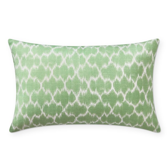 AERIN Outdoor Printed Medallion Ikat Lumbar Pillow, 14