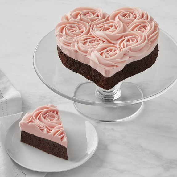 We Take the Cake Pink Heart Rose Cake, Immediate Delivery