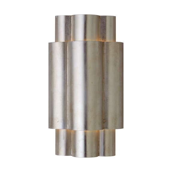 AERIN Arabelle Sconce, Medium, Burnished Silver Leaf