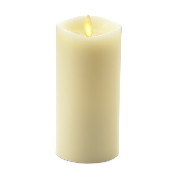Ivory Flickered Flameless Candle, 3