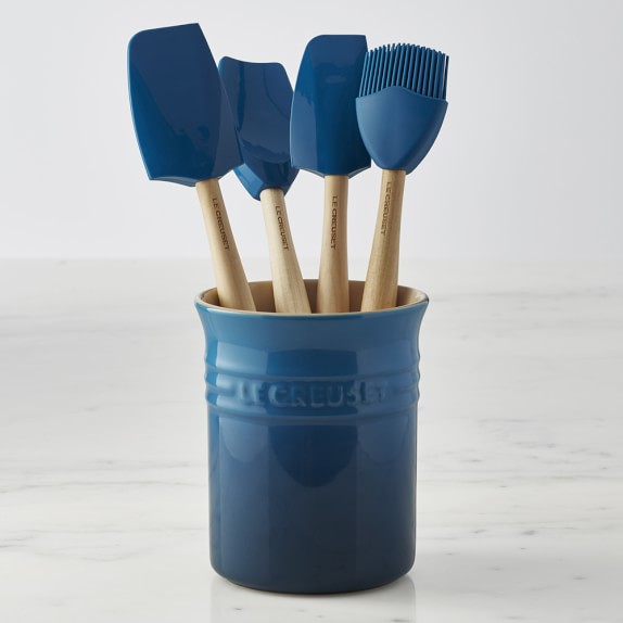 Le Creuset 5-Piece Utensil Set with Crock, Marseille Blue