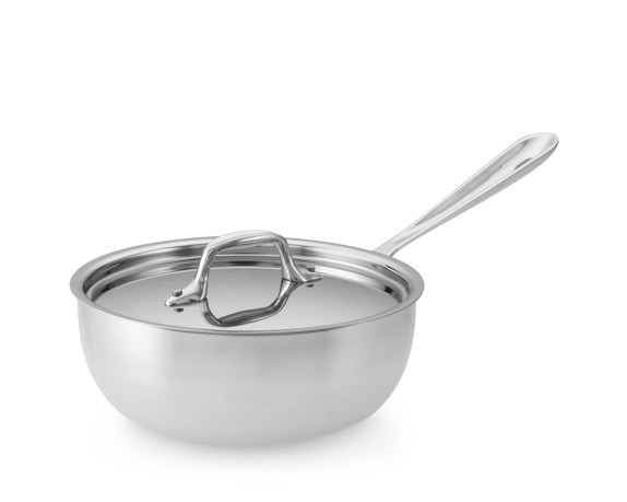 All-Clad D3 Tri-Ply Stainless-Steel Saucier, 2-Qt.
