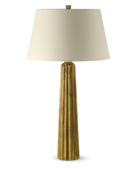 Fluted Table Lamp, Gilded Iron