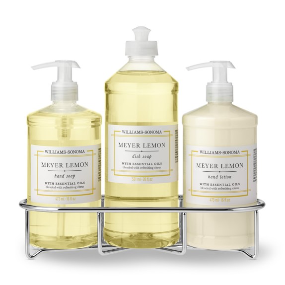 Williams Sonoma Meyer Lemon Hand Soap & Lotion, Classic 4-Piece Set