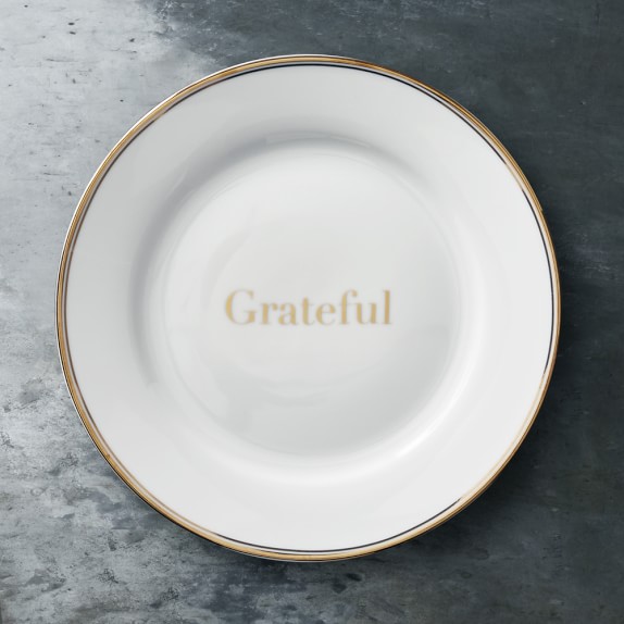 Open Kitchen by Williams Sonoma Gold Bistro Salad Plates, Grateful
