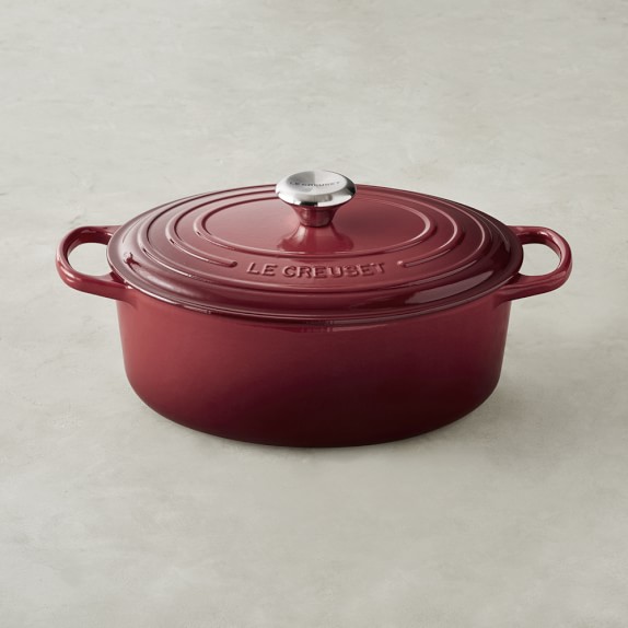 Le Creuset Signature Cast-Iron Oval French Oven, 5-Qt., Pomegranate