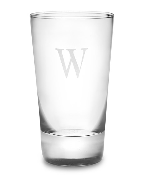 Monogrammed Highball Glasses, Single-Initial, Set of 4