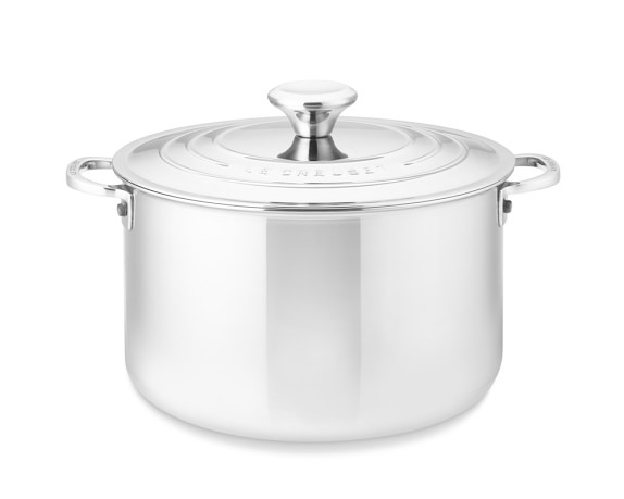 Le Creuset Stainless-Steel Stock Pot, 7-Qt.