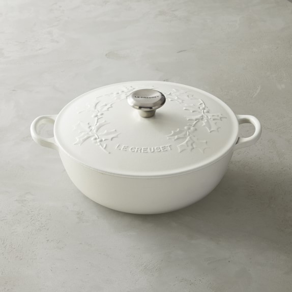 Le Creuset Signature Cast-Iron Holly Embossed Round Dutch Oven, 4-Qt.