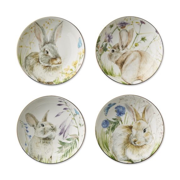 Floral Meadow Dip Bowls, Each, Bunny