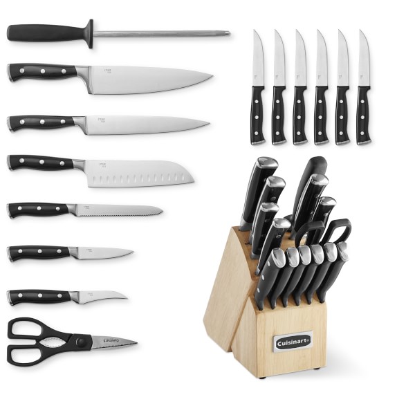 Cuisinart 15-Piece Triple Rivet Cutlery Block Set, Black