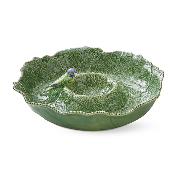 AERIN Figural Leaf Chip & Dip Platter
